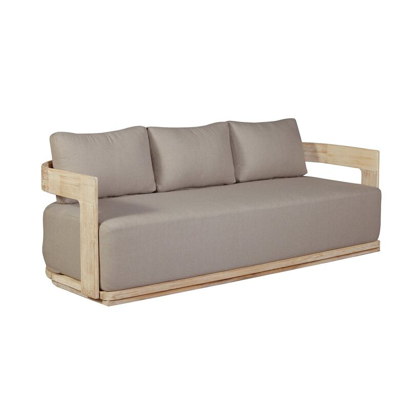 Crafters and Weavers Eclipse Outdoor Solid Teak Wood Sofa image number 4