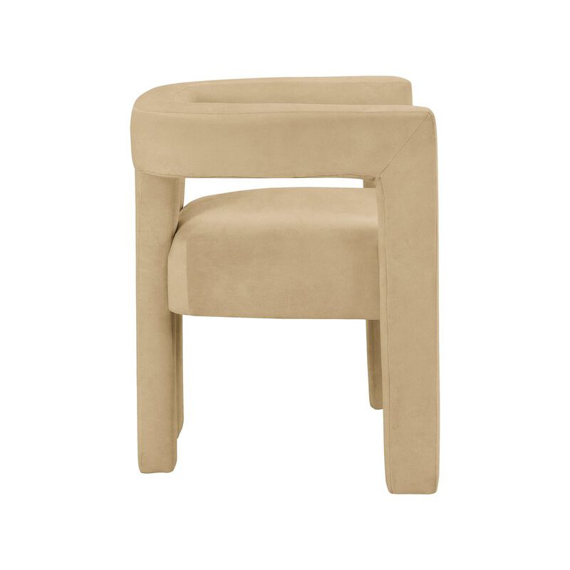 Meridian Furniture Athena Camel Velvet Dining Chair