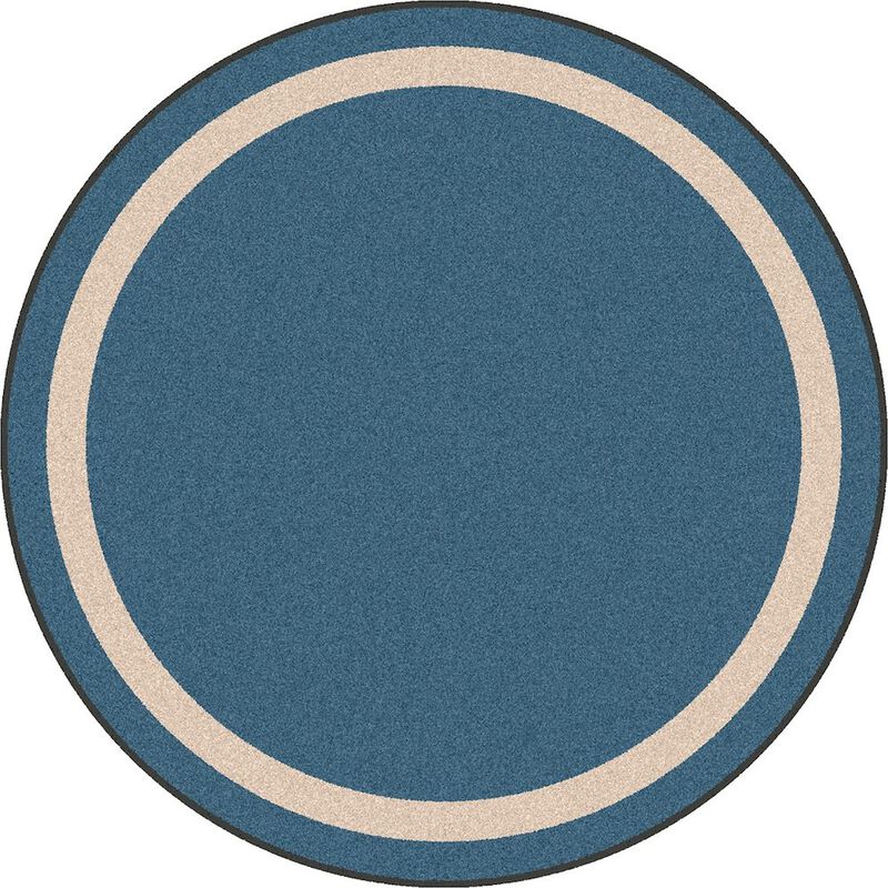 Joy Carpets Kid Essentials Portrait 5'4 Round Area Rug in Color Heather