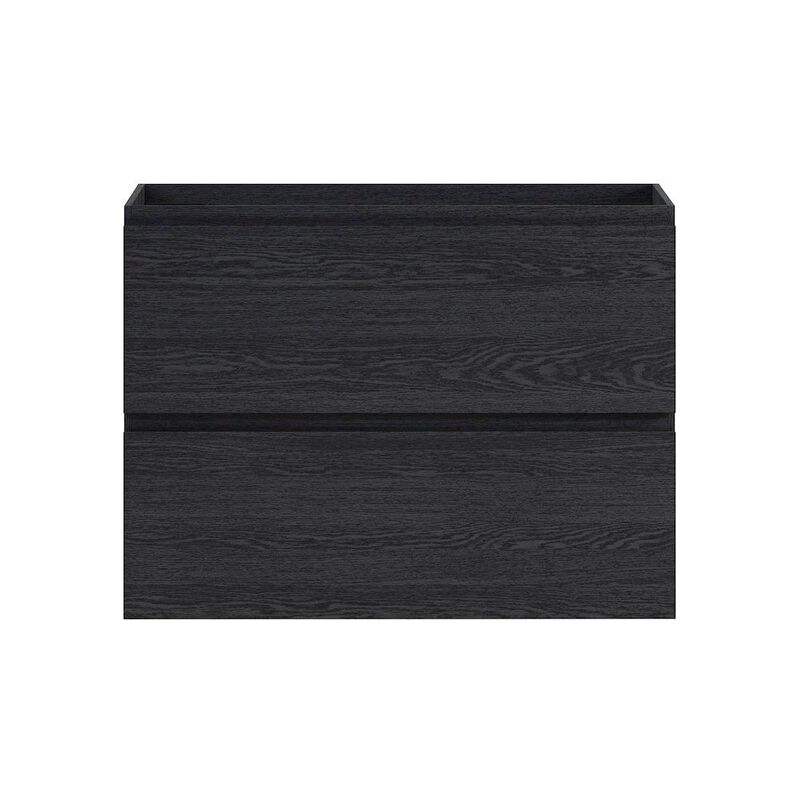 Liberte 30" Wall-Mounted Bathroom Vanity Cabinet without Top in Black Oak image number 0