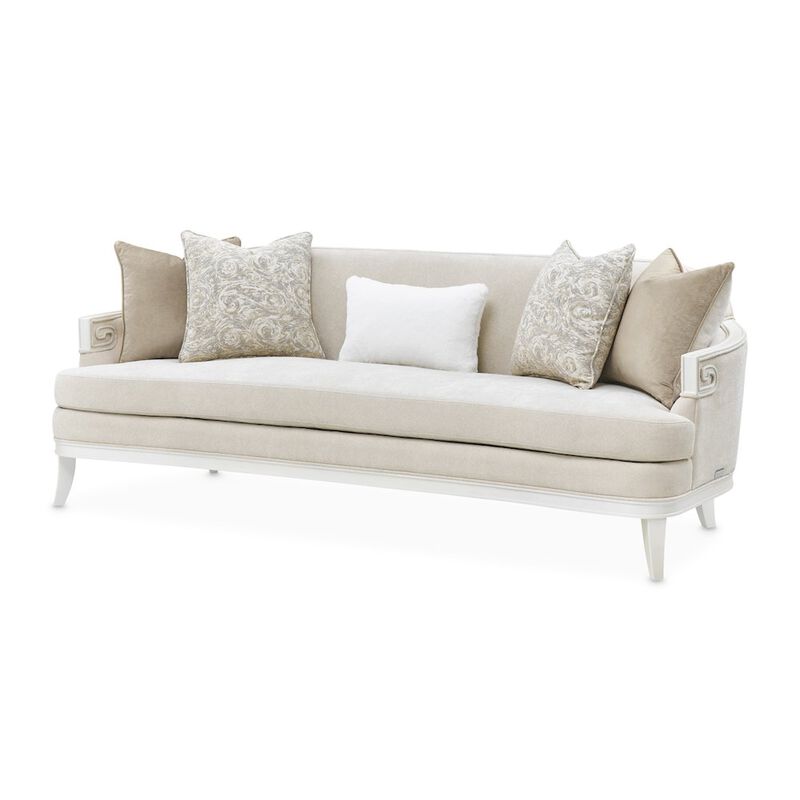 Michael Amini La Marisia Chenille Sofa - Tranquil/Creamy Pearl