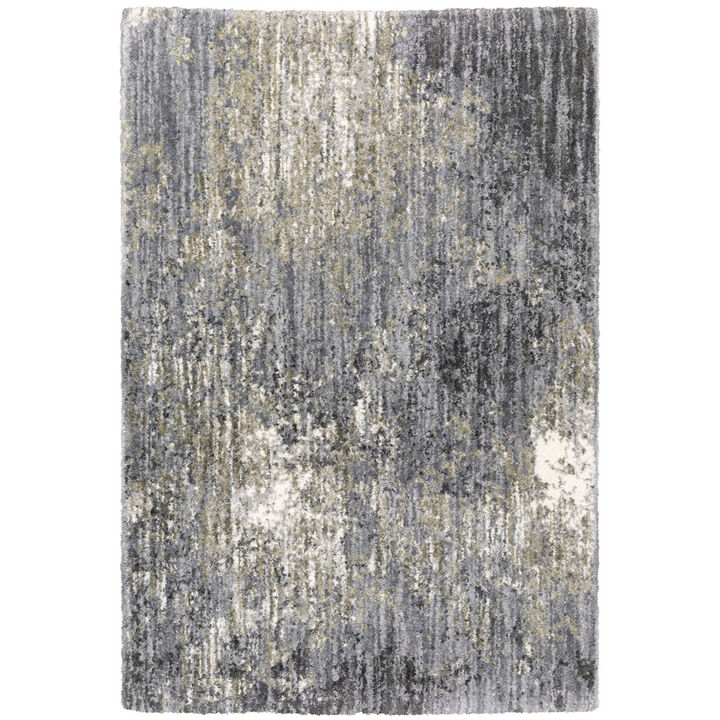HomeRoots Abstract Shag Area Rug