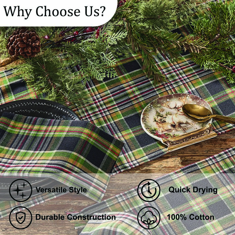 Park Designs Winter's Night Tartan Table Runner image number 4