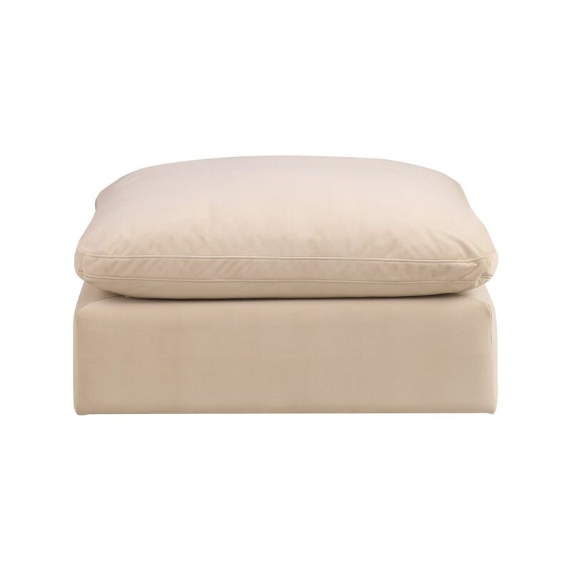 Meridian Furniture Comfy Beige Velvet Modular Ottoman