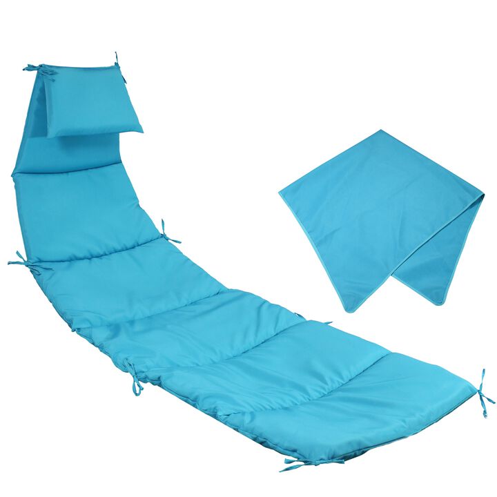 Sunnydaze Outdoor Hanging Lounger Replacement Cushion and Umbrella