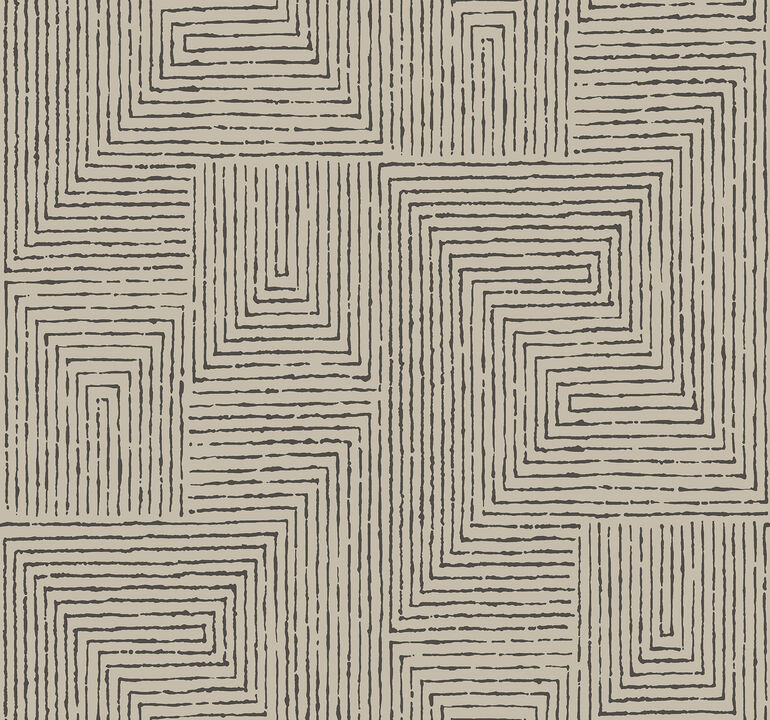 Mortenson Taupe Geometric Wallpaper