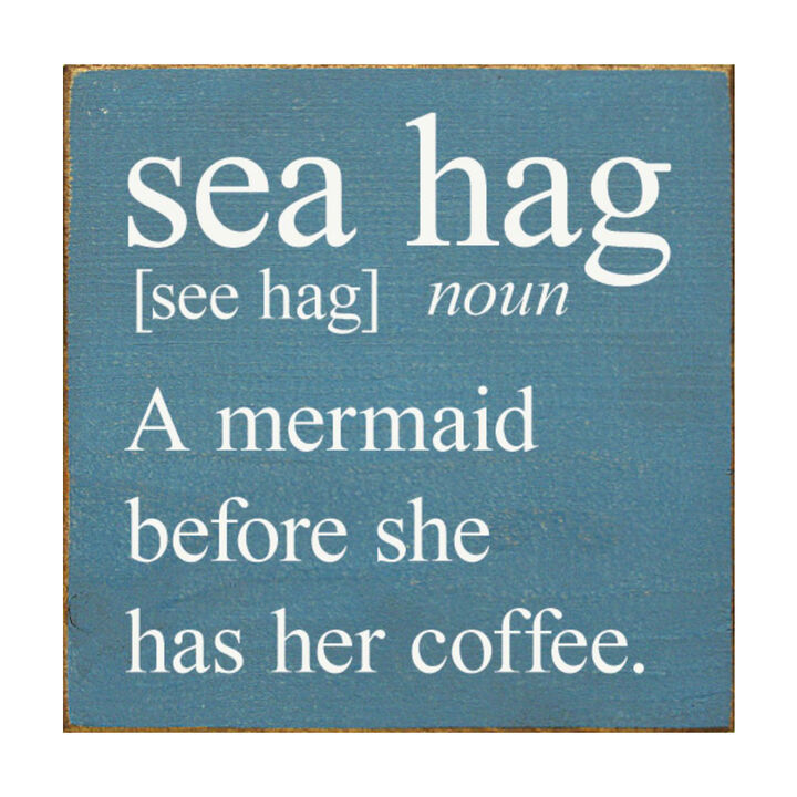 Funny Ocean Theme Wooden Wall Decor Sign for Mermaid Lovers