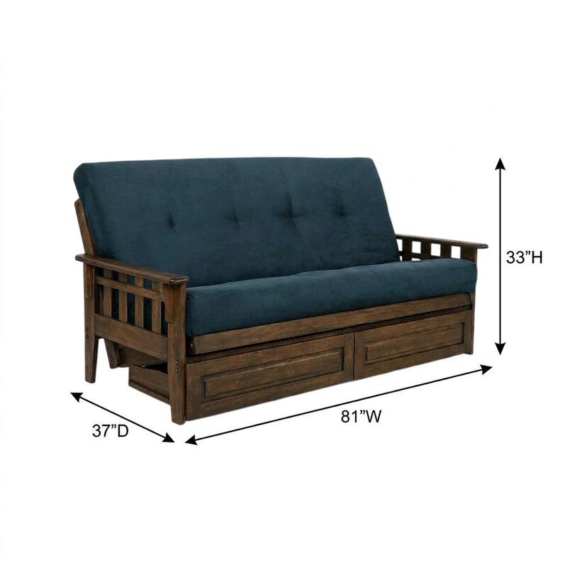 KODIAK Tacoma Frame-Rustic Walnut Finish-Mattress-Storage Drawers image number 3