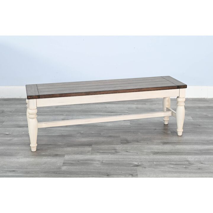 Sunny Designs Pasadena Bench with Mindi Veneer Seat