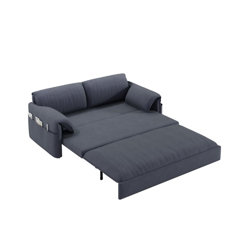 Merax Velvet Loveseat Sleeper Sofa for Living Room