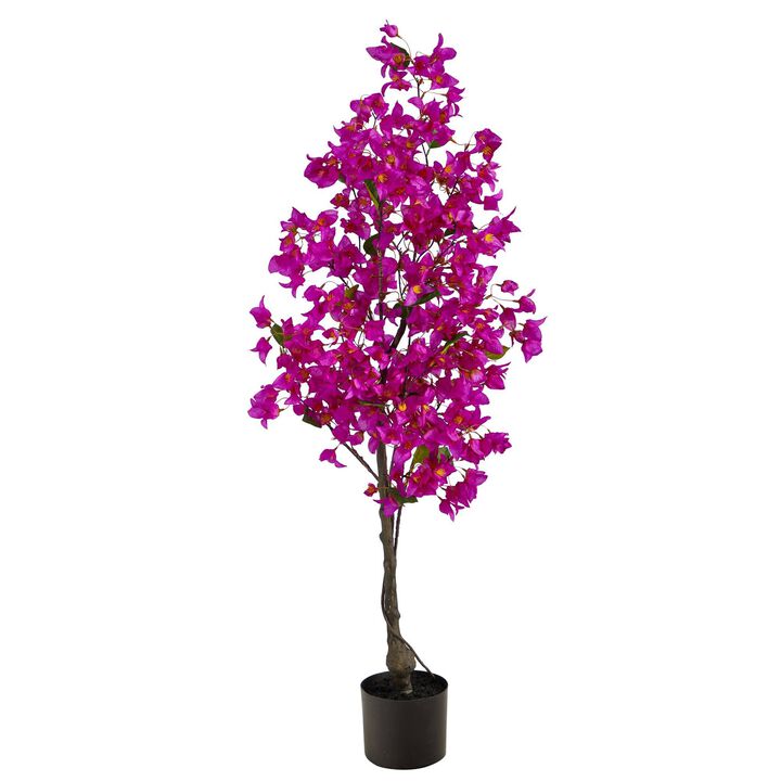 Nearly Natural 4-ft Bougainvillea Artificial Tree