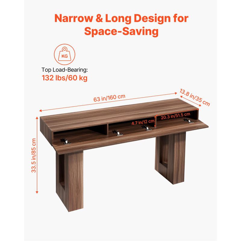 Farmhouse Console Table for Behind Sofa and Entryway Use image number 2