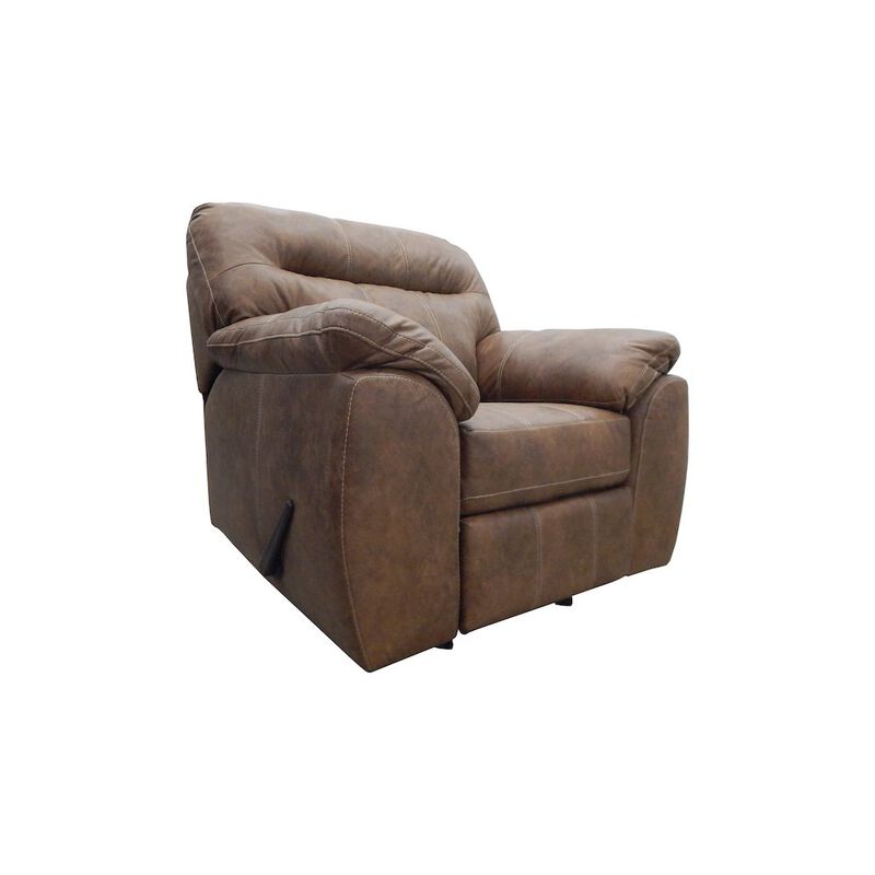 American Furniture Classics Rocker Recliner Chair in Brown Faux Leather