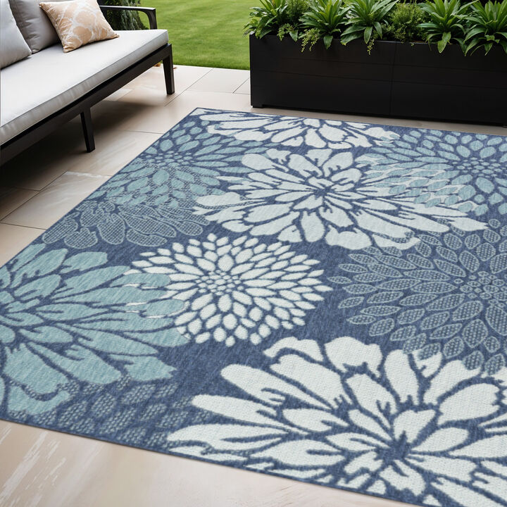 HomeRoots Floral Indoor Outdoor Area Rug
