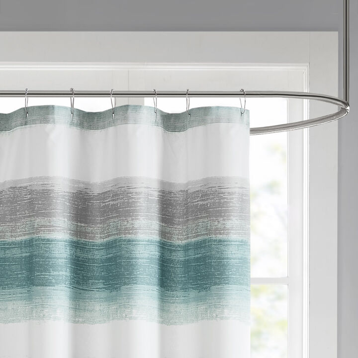 Gracie Mills Ianne Classic Stripe Print Shower Curtain