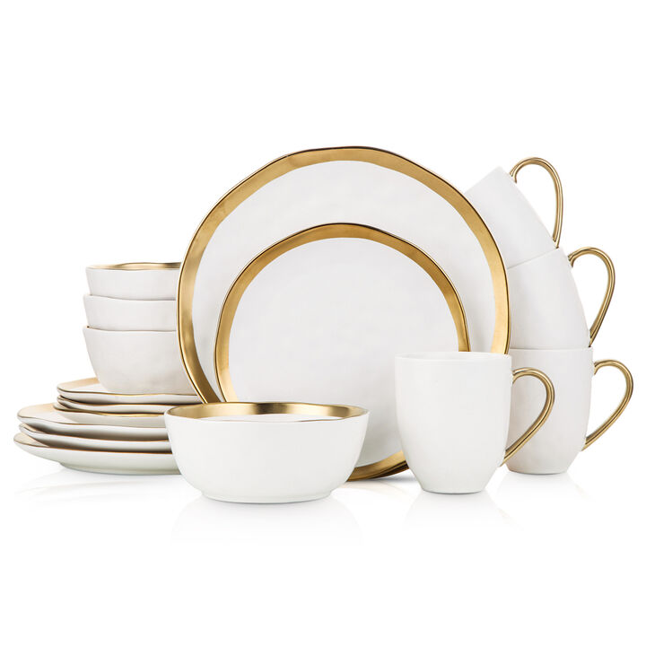 Stone Lain Florian Porcelain 16 Piece Dinnerware Set
