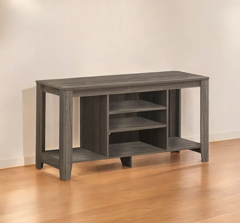 TV Stand with Open Shelving &ndash; Durable Entertainment Center for Living Room, Gaming, and Organization