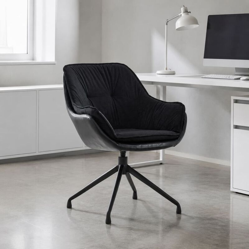 GOODSILO Ergonomic High Back Faux Leather Office Chair with Adjustable Height, 360&deg; Swivel and Soft Padding for All-Day Comfort image number 3