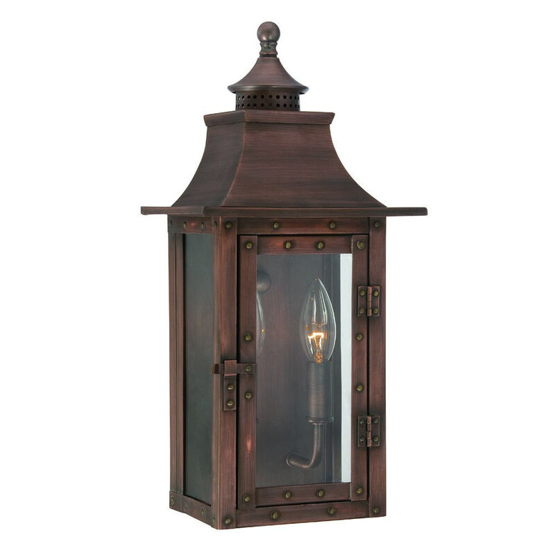 Hivvago St. Charles 2-Light Acopper Patina Wall Light