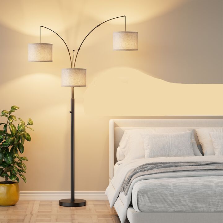 Three-Color Temperature & Dimmable Three-Head Floor Lamp: Create A Cozy Home Lighting Ambiance