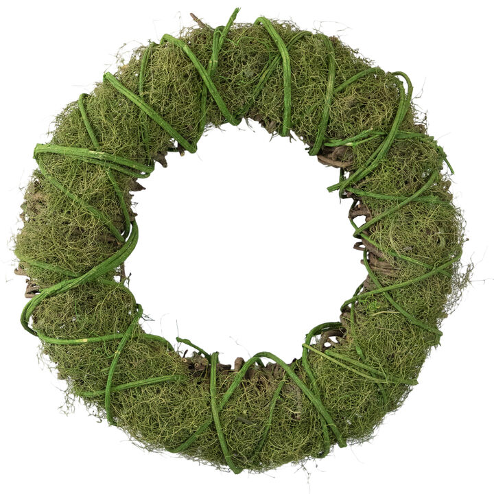 Moss and Vine Artificial Spring Twig Wreath  15-Inch  Unlit