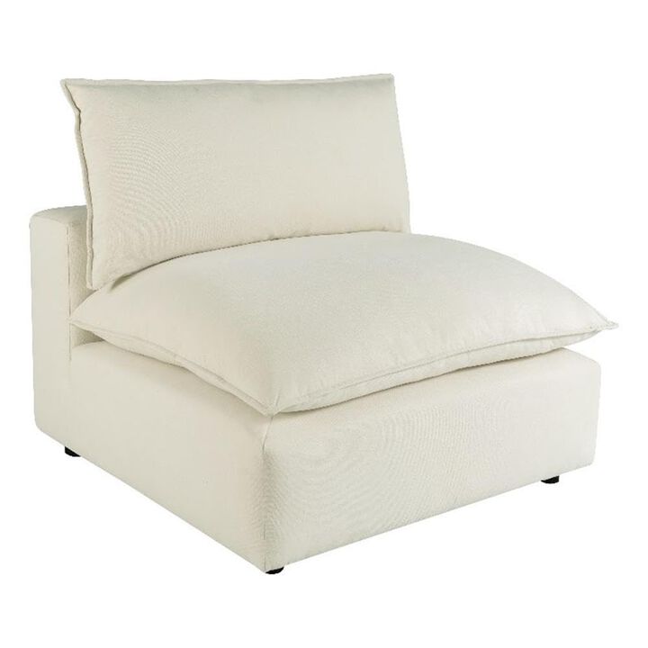 TOV Furniture Cali Natural Upholstered Armless Chair