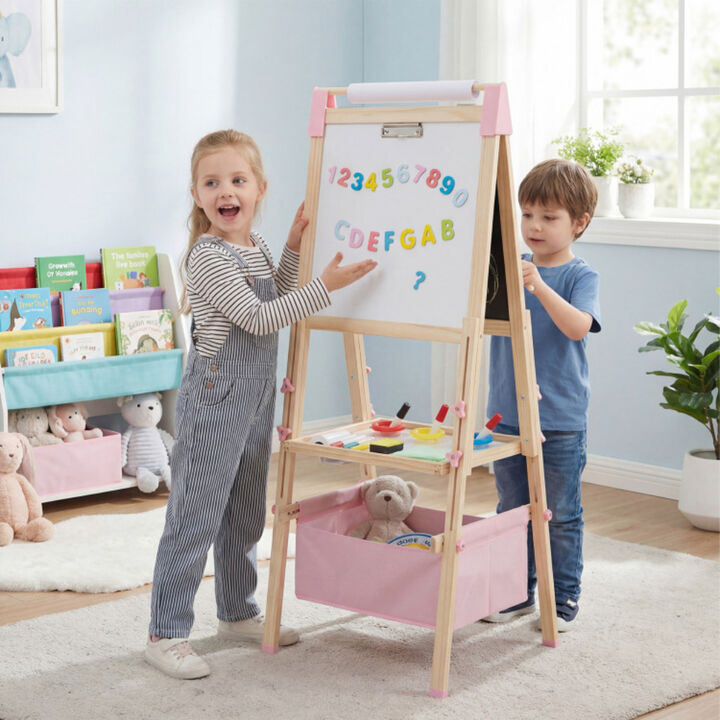 Adjustable 3-in-1 Kids Easel Double-Sided for Toddlers 3&ndash;8 Years