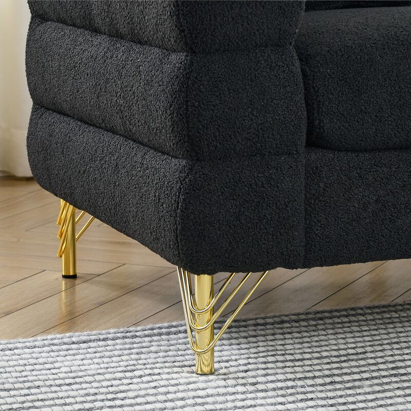 Sibsod modern-design plush cloud-shaped sofa set image number 8