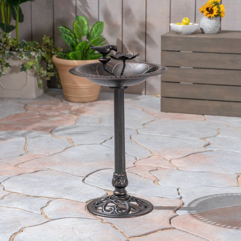 Streamdale Vintage Copper Bird Bath For Garden Delight