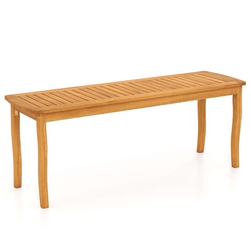 Outdoor Patio Dining Bench Made from Solid Acacia Wood-Natural image number 0