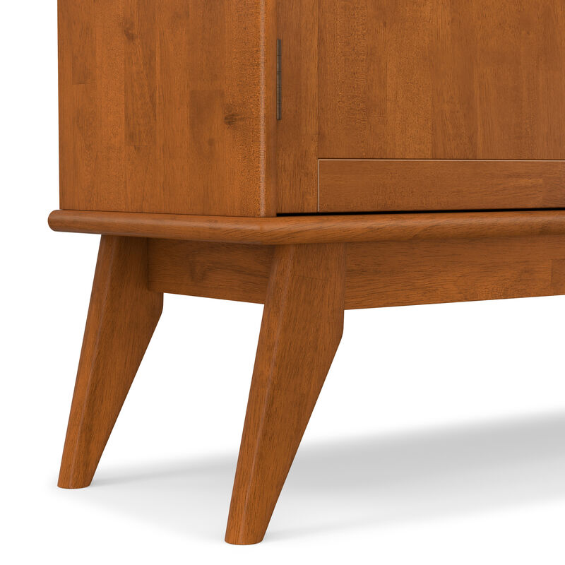 Draper SOLID HARDWOOD 36 inch Wide Mid Century Modern Entryway Storage Cabinet in Teak Brown image number 9