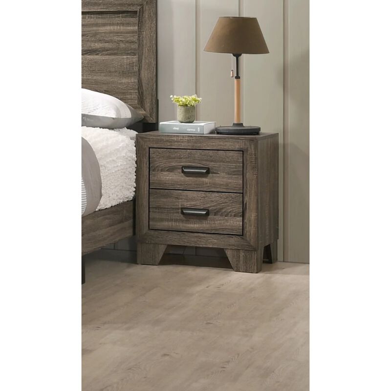 Streamdale Rustic Gray 2-Drawer Nightstand