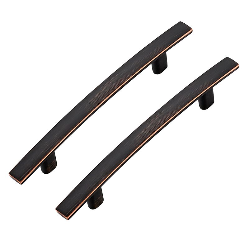 Ravinte Decor 30 Pack Cabinet Handles 3.75"" Hole Center - Curved Cabinet Pulls Oil Rubbed Bronze Drawer Pulls for Kitchen Cupbo