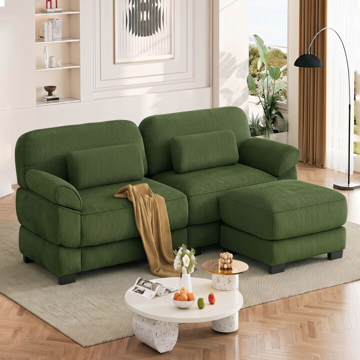 Rongir 2-Seater Sofa with Ottoman