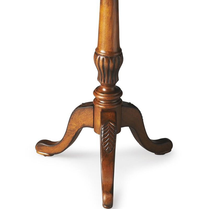 Butler Specialty Dansby Pedestal Side Table, Medium Brown