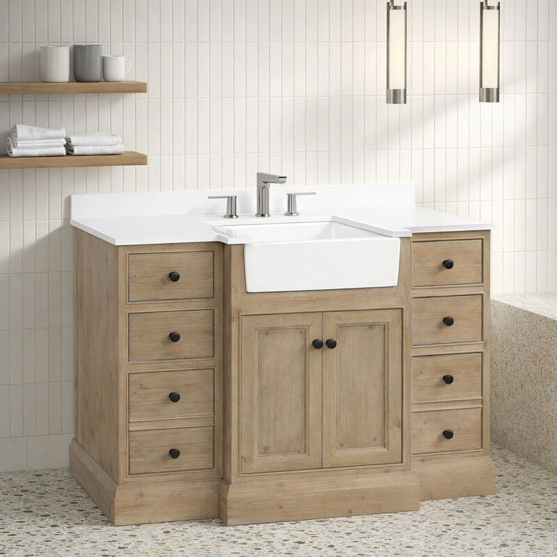 Kelly 48" Bathroom Vanity Weathered Fir, Engineered Quartz Top image number 2