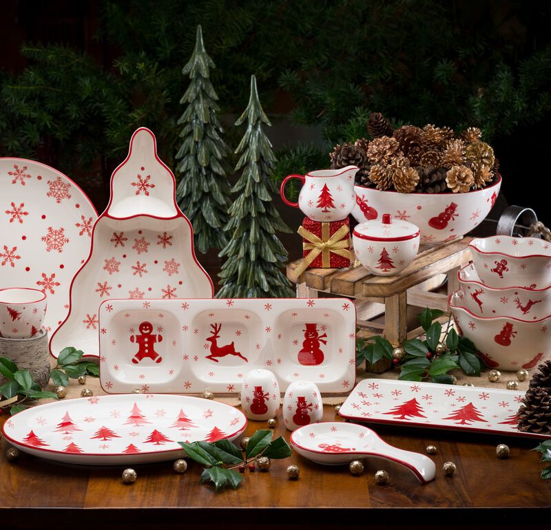 Winterfest 3 Piece Nesting Serving Bowl Set - Assorted Pattern