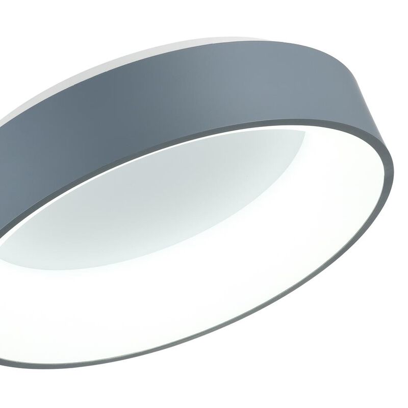 Arenal LED Drum Shade Flush Mount With Gray & White Finish