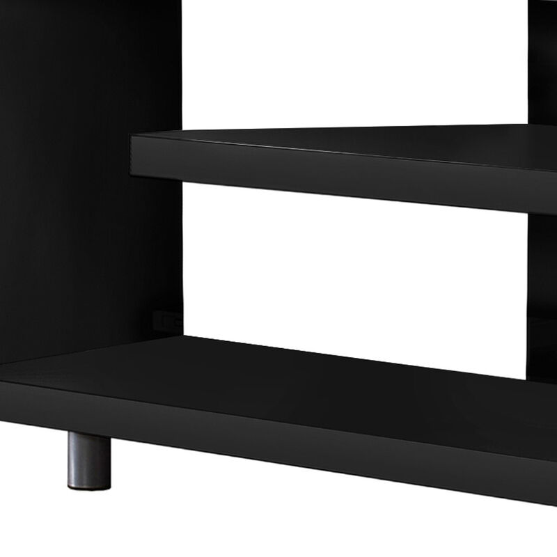 Open Storage TV Stand – Entertainment Console with Open Shelving for Living Room and Media Accessories