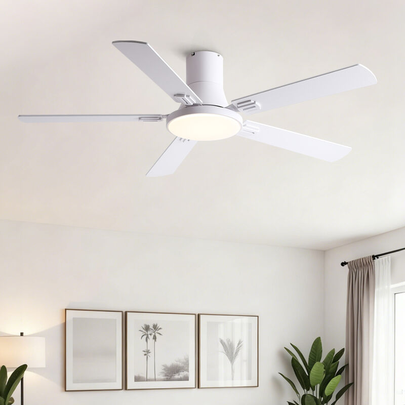 ELEMENT ACE Modern Minimalist Ceiling Fan with LED Light Kit and Remote Control for Energy Efficient Home Cooling image number 3