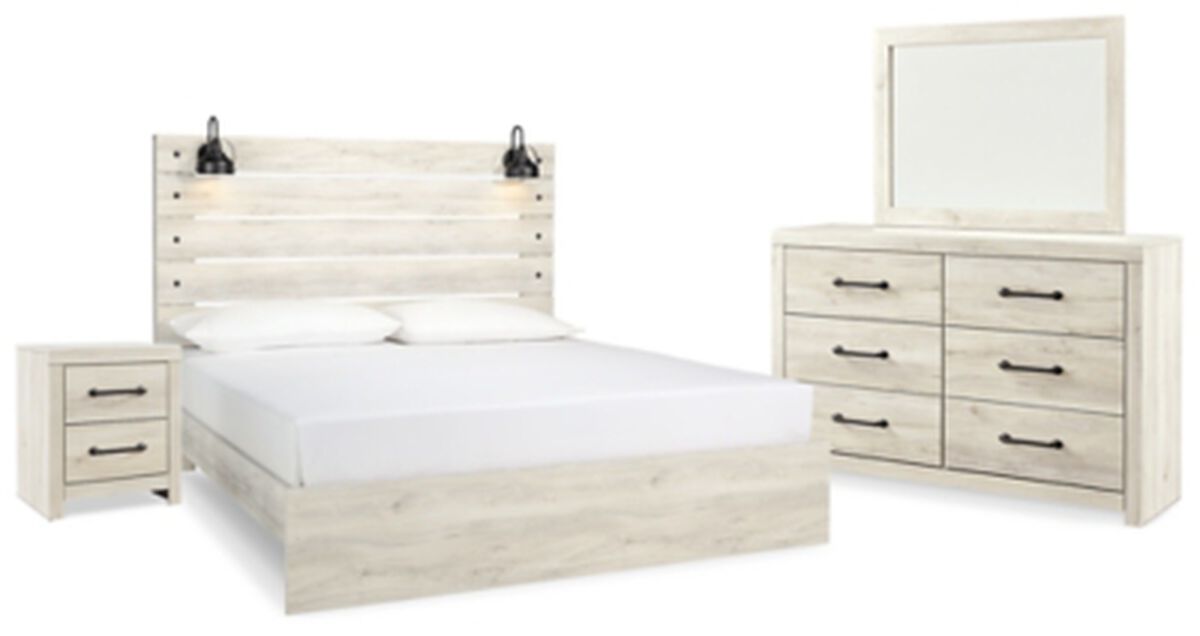 Cambeck King Panel Bed, Dresser, Mirror and Nightstand