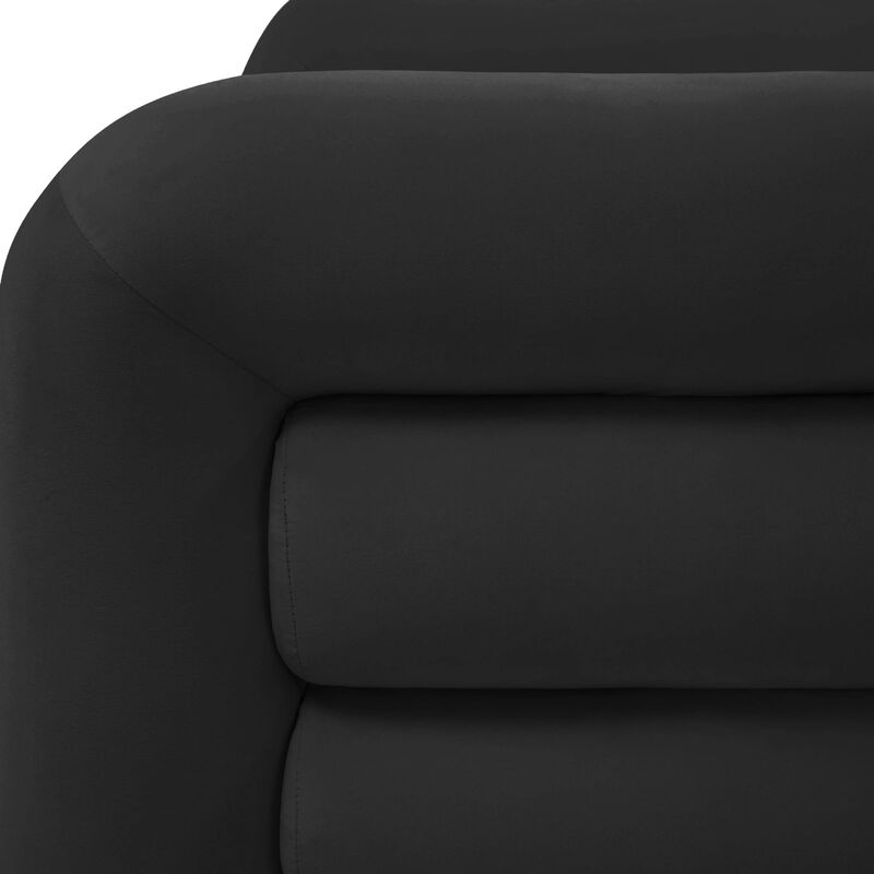 Casafoyer Curves Black Velvet Lounge Chair image number 4