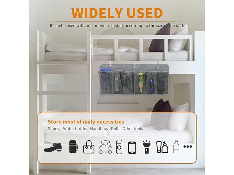 Shoe Organizer Rv Pockets 6 Large Pockets Heavy Hanging Bedside image number 1