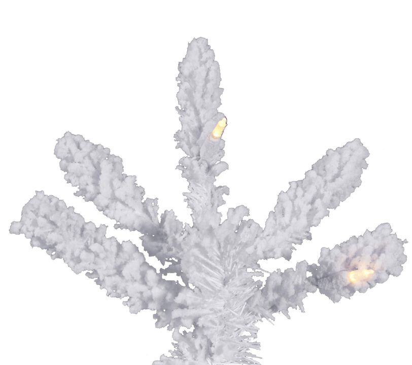 Flocked Slim Artificial Christmas Tree