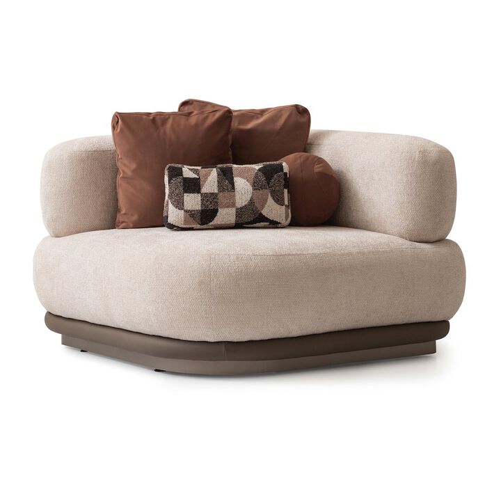 Bristol Point Corner Unit - Fawn/Saddle Brown