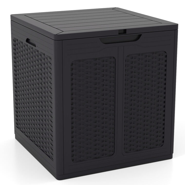 39 Gallon Deck Box with Lockable Lid Package Delivery Storage Box for Patio Cushions