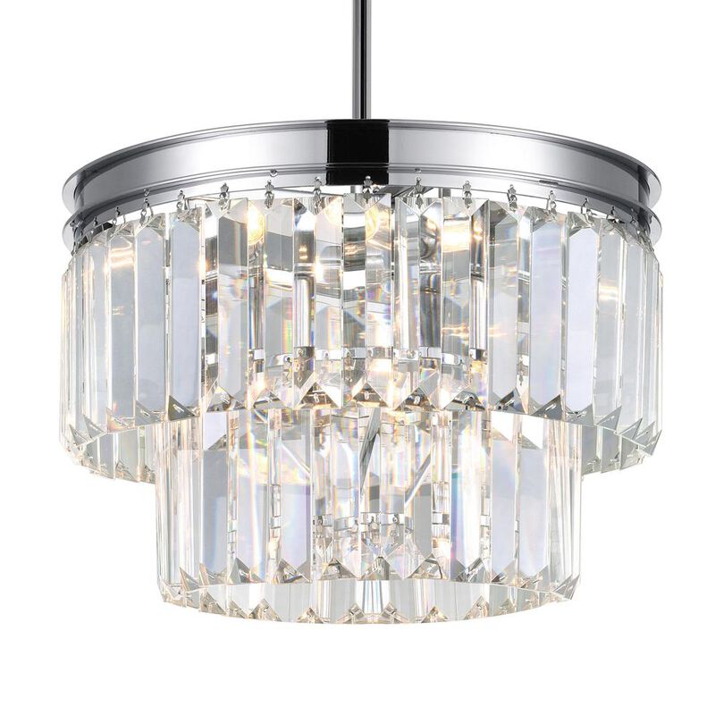 CWI Lighting Weiss 5 Light Down Mini Chandelier With Chrome Finish