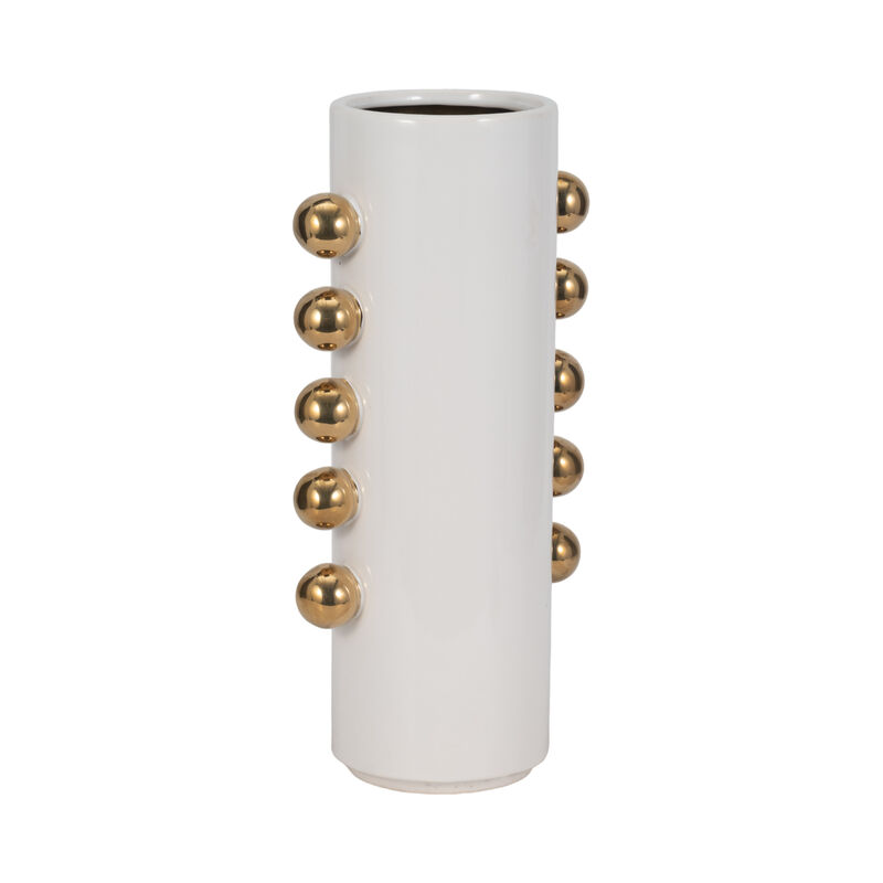 Cer, 16" Vase W/ Side Knobs image number 2