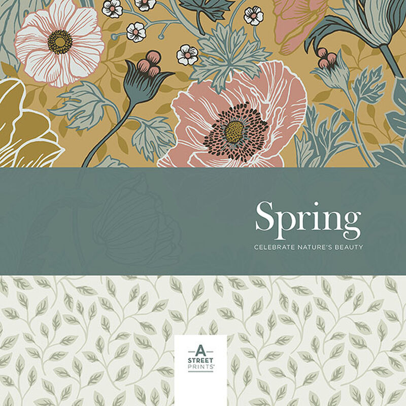 Tulipa Blue Floral Wallpaper image number 2