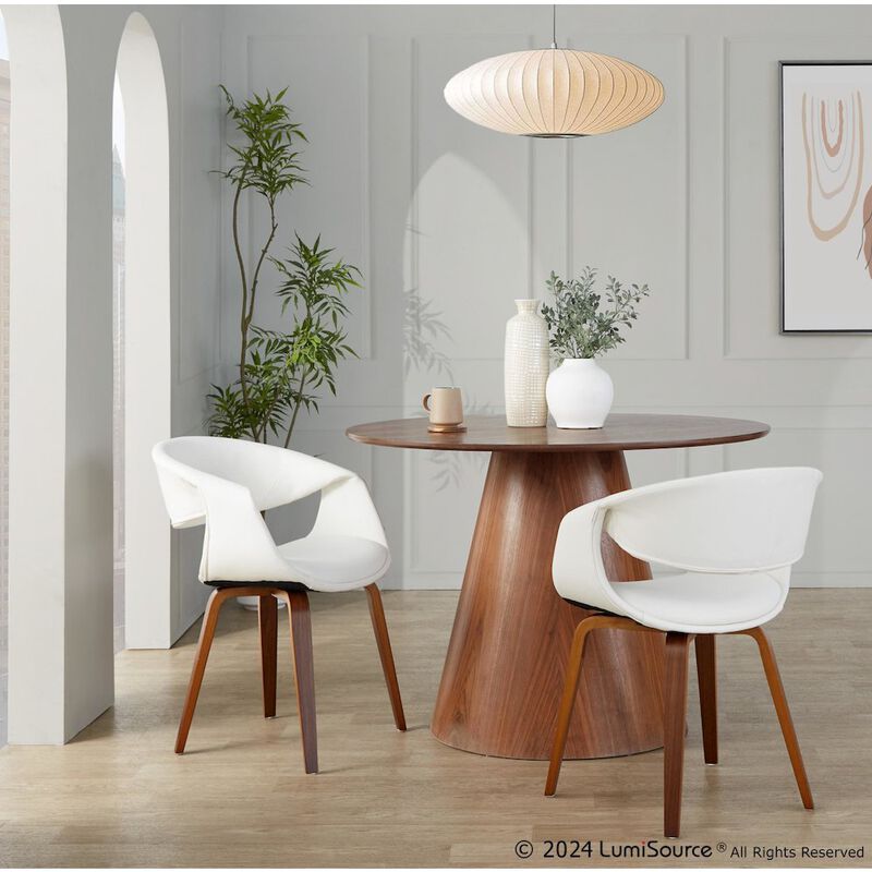 LumiSource Curvo Upholstered Chair - Set of 2